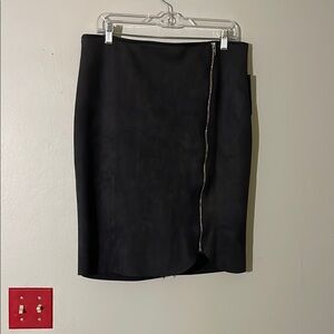 Lulus faux suede Black pencil Skirt XL NWT